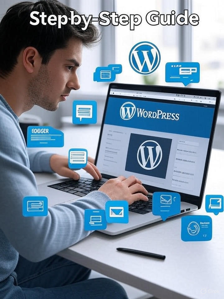 How to Start a WordPress Website in 9 Easy Steps - Step-by-Step Guide for Beginners 17 Illustration showing process to start a WordPress website in 9 easy steps
